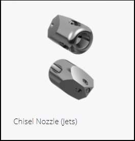 NozzTeq Severe Blockage Nozzles Chisel Nozzle - NozzTeq Nozzles and Turbine and Milling Cutters - Instecorp authorized dealer of NozzTeq Products - hand nozle bottom cleaning nozzles ejector nozzles hand nozzles high performance nozzles Bottom Cleaning Nozzles pipe cleaning nozzles rotating nozzles sever blockage nozzles lumberjack turbine cutters